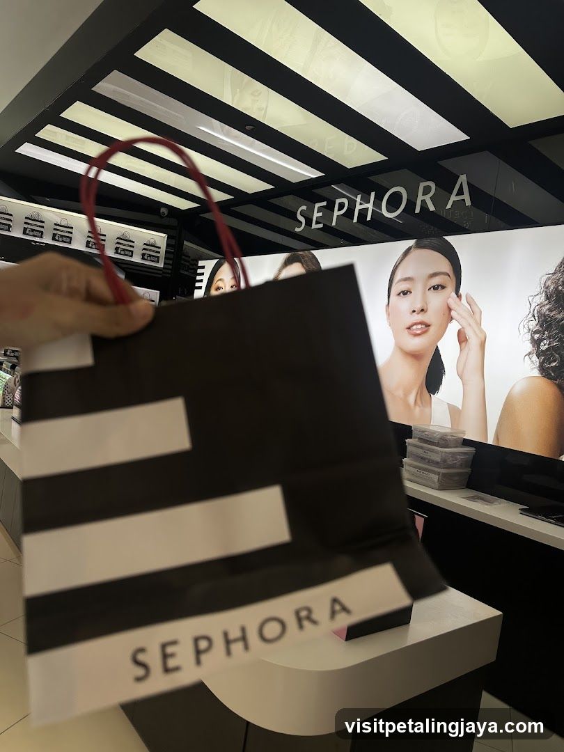 Sephora Shopping Bag and Store Interior