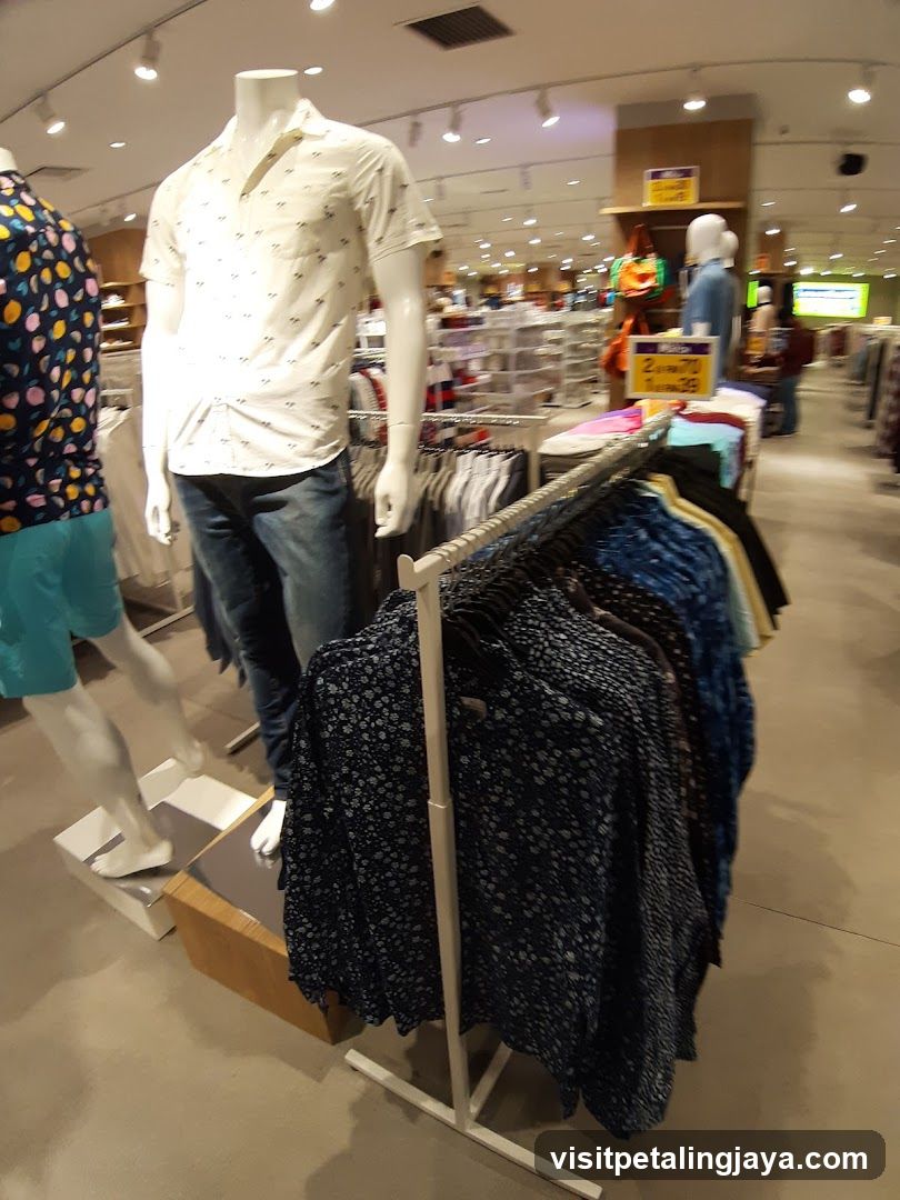 Men's Clothing Display in Retail Store