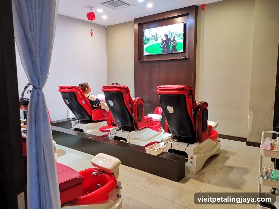 Spa Interior with Massage Chairs and TV
