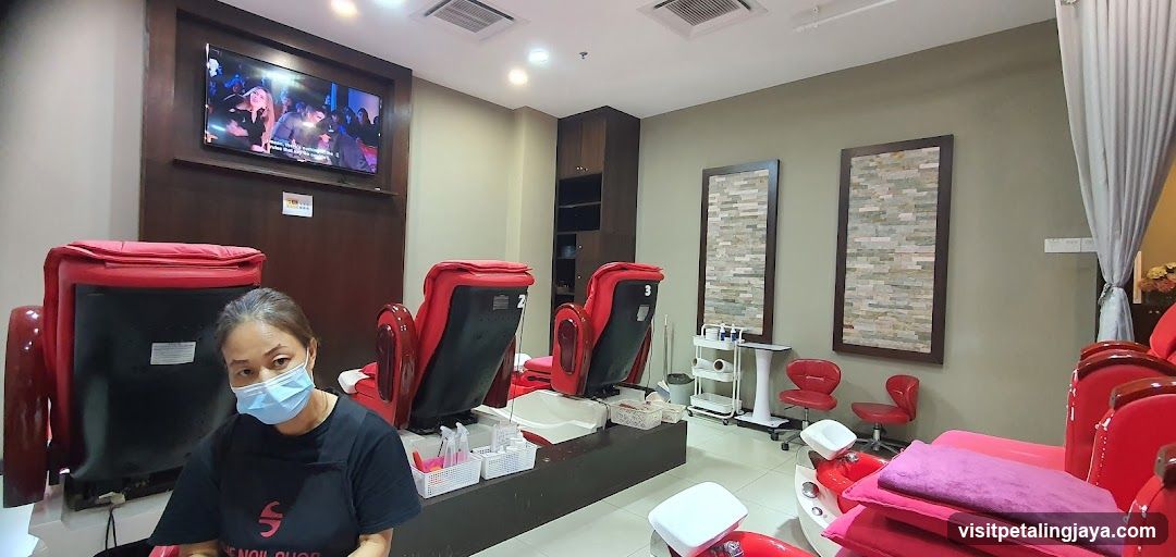 Spa Salon Interior with Pedicure Chairs