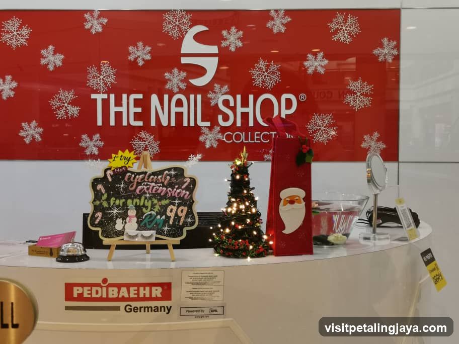 Christmas Promotion Display at The Nail Shop Collection