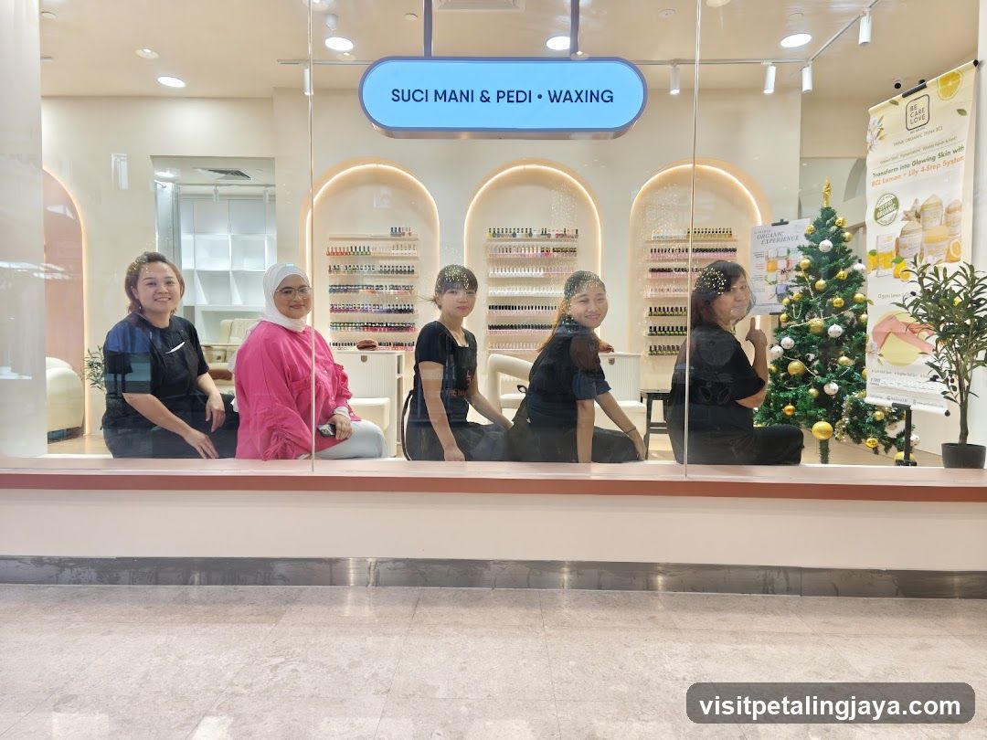 Beauty Salon Interior with Staff