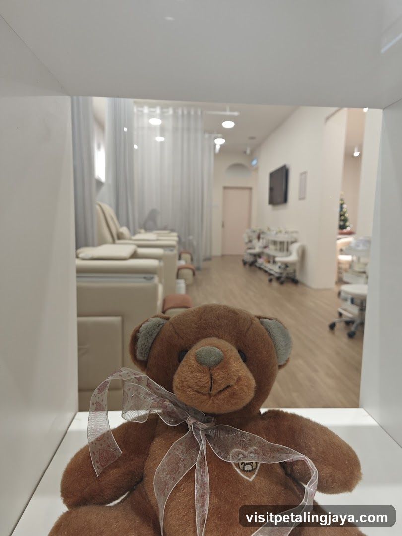 Teddy Bear in Salon Interior