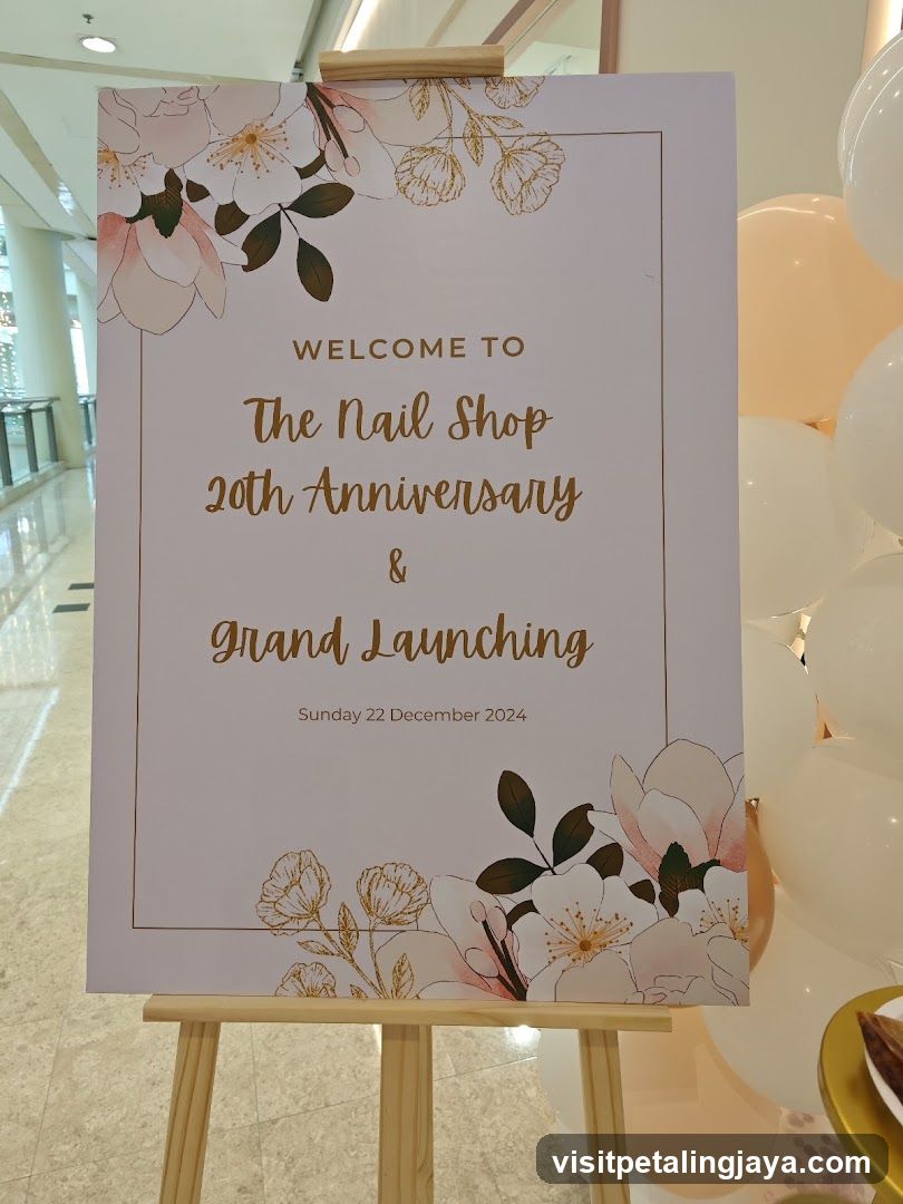 Nail Shop 20th Anniversary & Grand Launching Sign