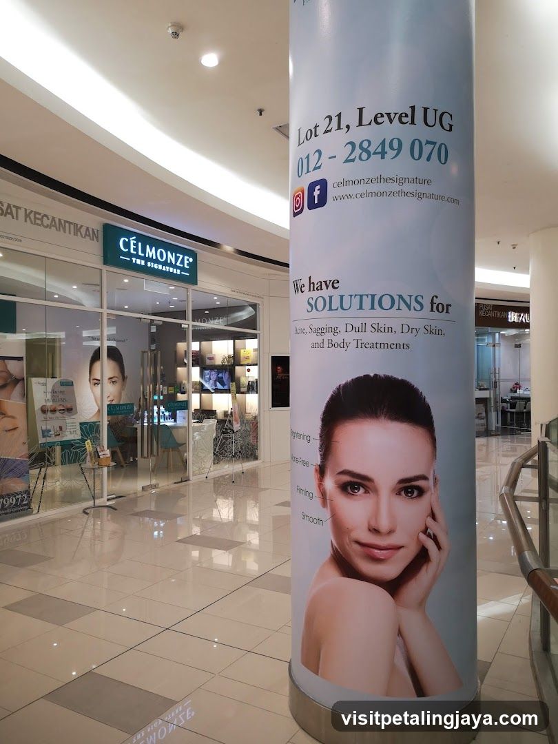 Beauty Salon Advertisement in Mall