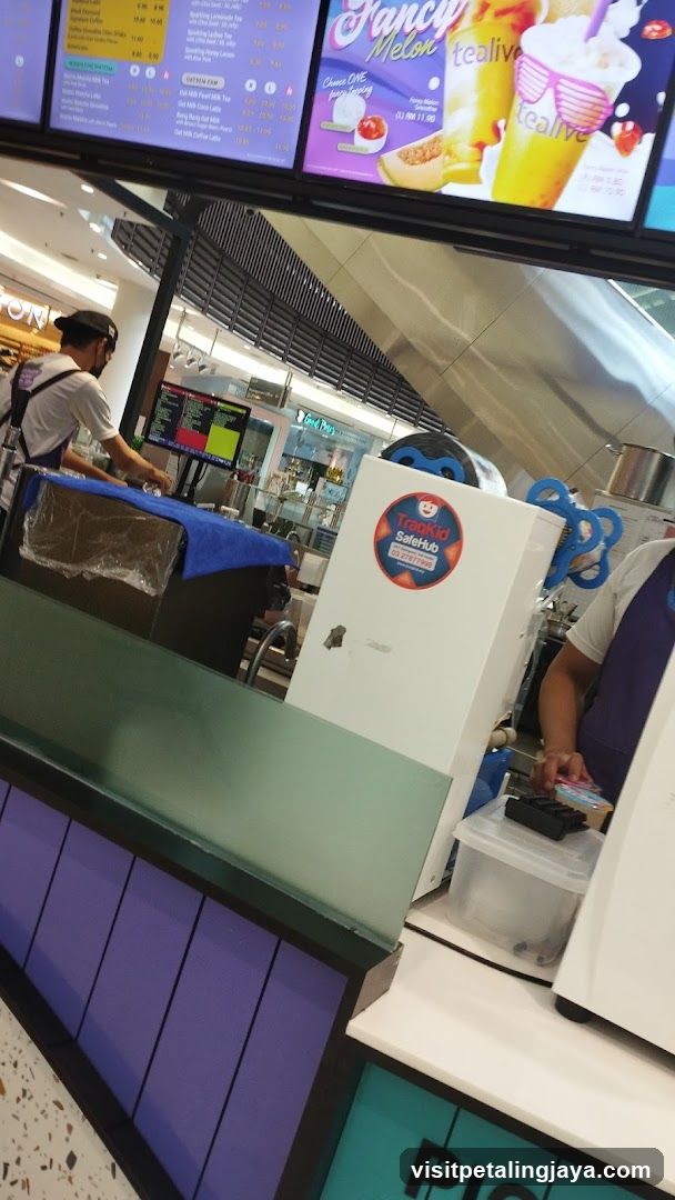 Food stall interior view