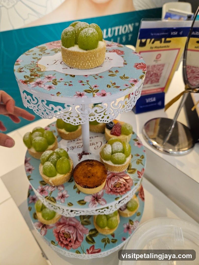 Pastries on a tiered stand