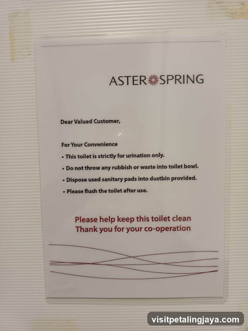 Aster Spring Toilet Sign