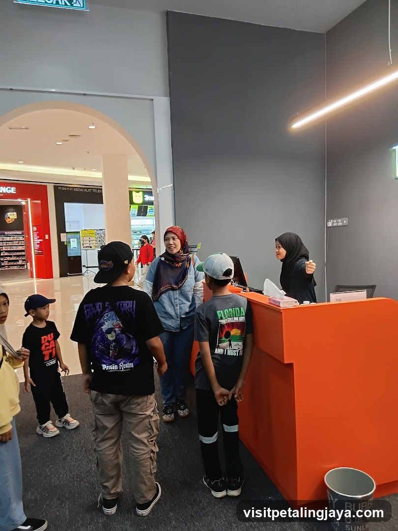 Group at Reception Desk