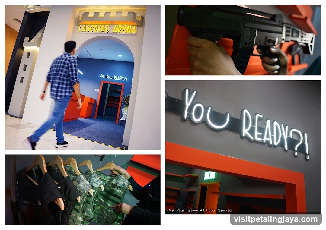Laser Tag Arena Interior and Gear