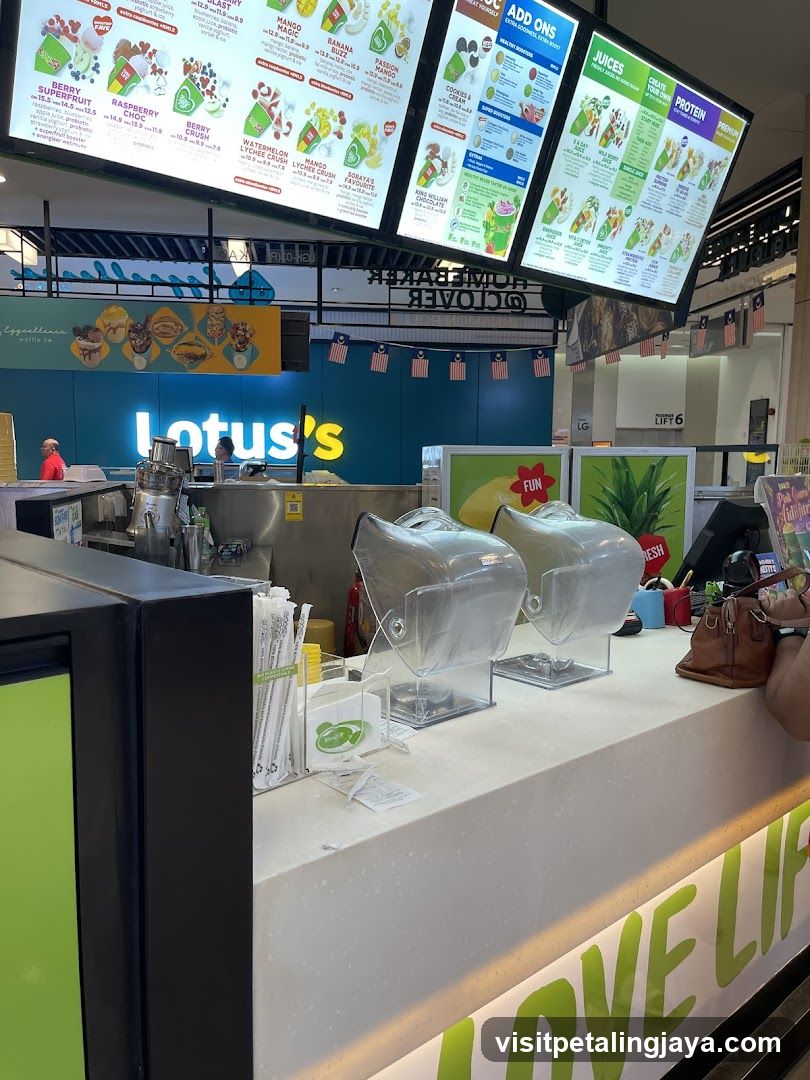 Juice Bar Counter with Menu Boards