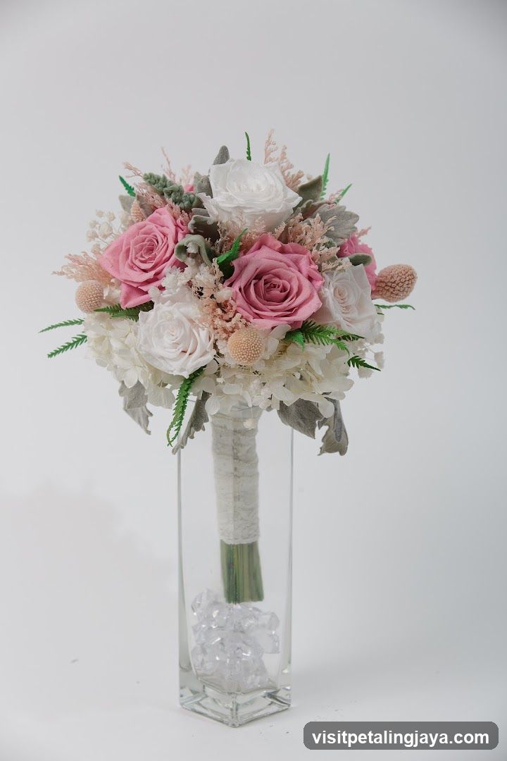 Flower Bouquet in Glass Vase