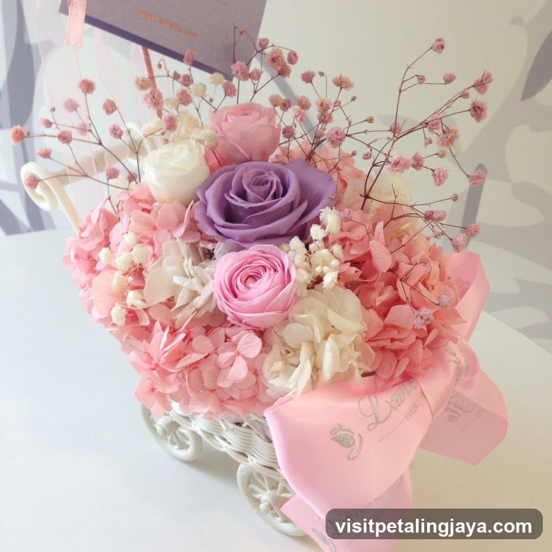 Flower Bouquet in Baby Carriage