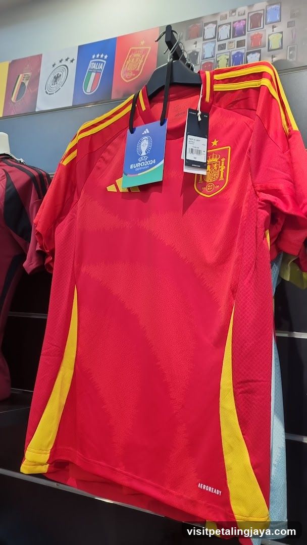 Spain Euro 2024 Home Jersey Display