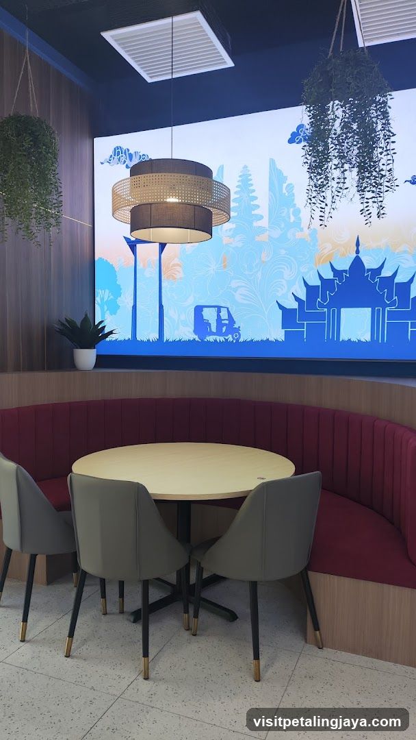 Interior Dining Area with Decorative Wall Art