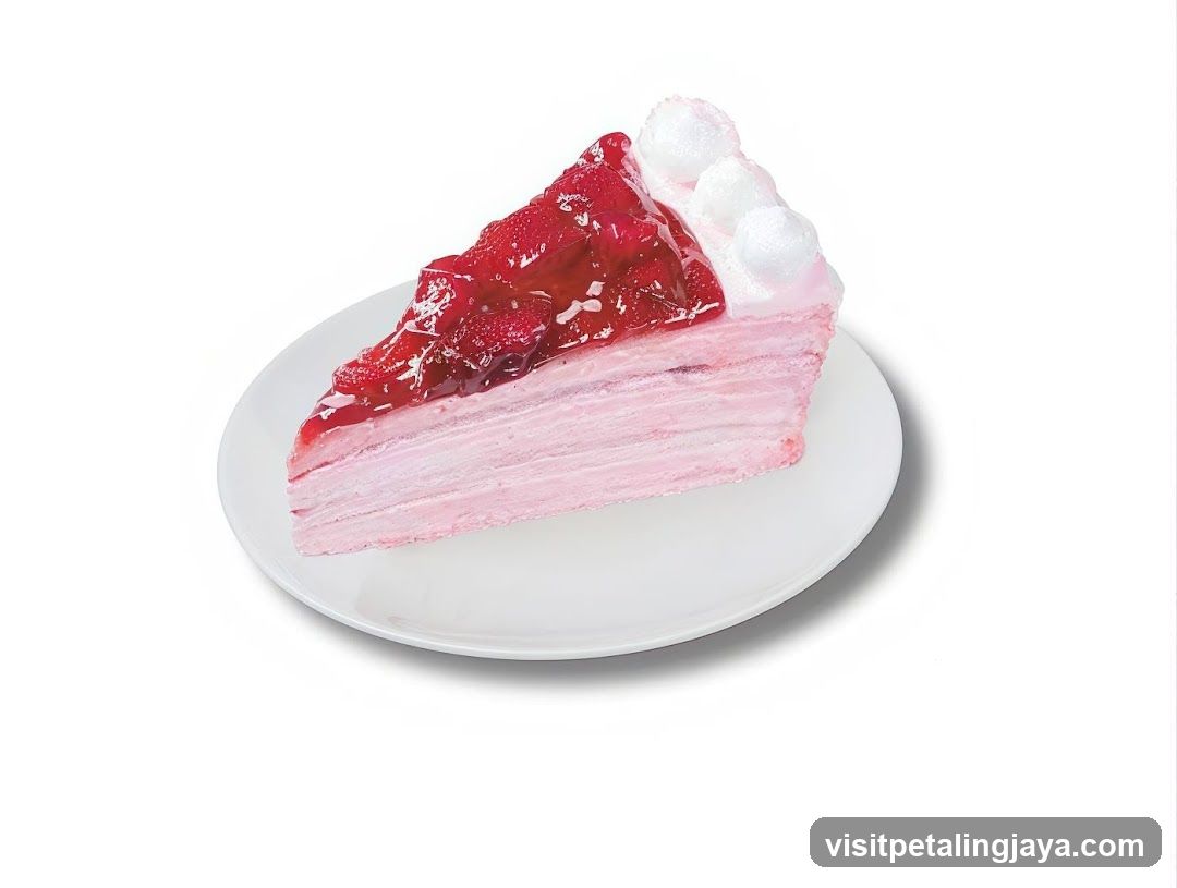 Strawberry Cream Cake Slice