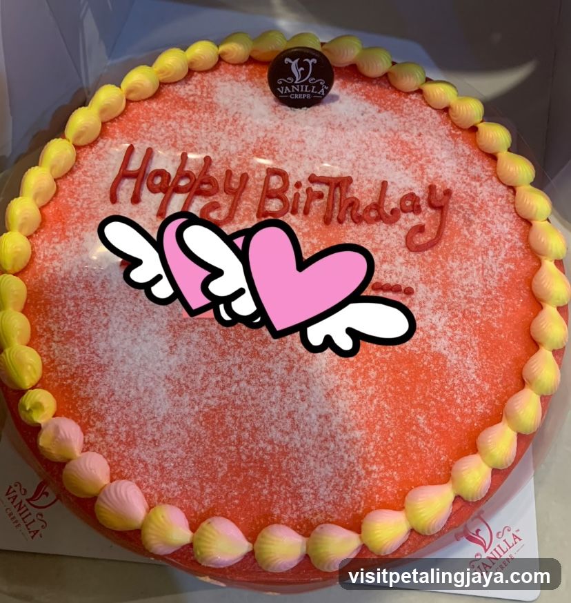 Birthday Cake with Heart Design