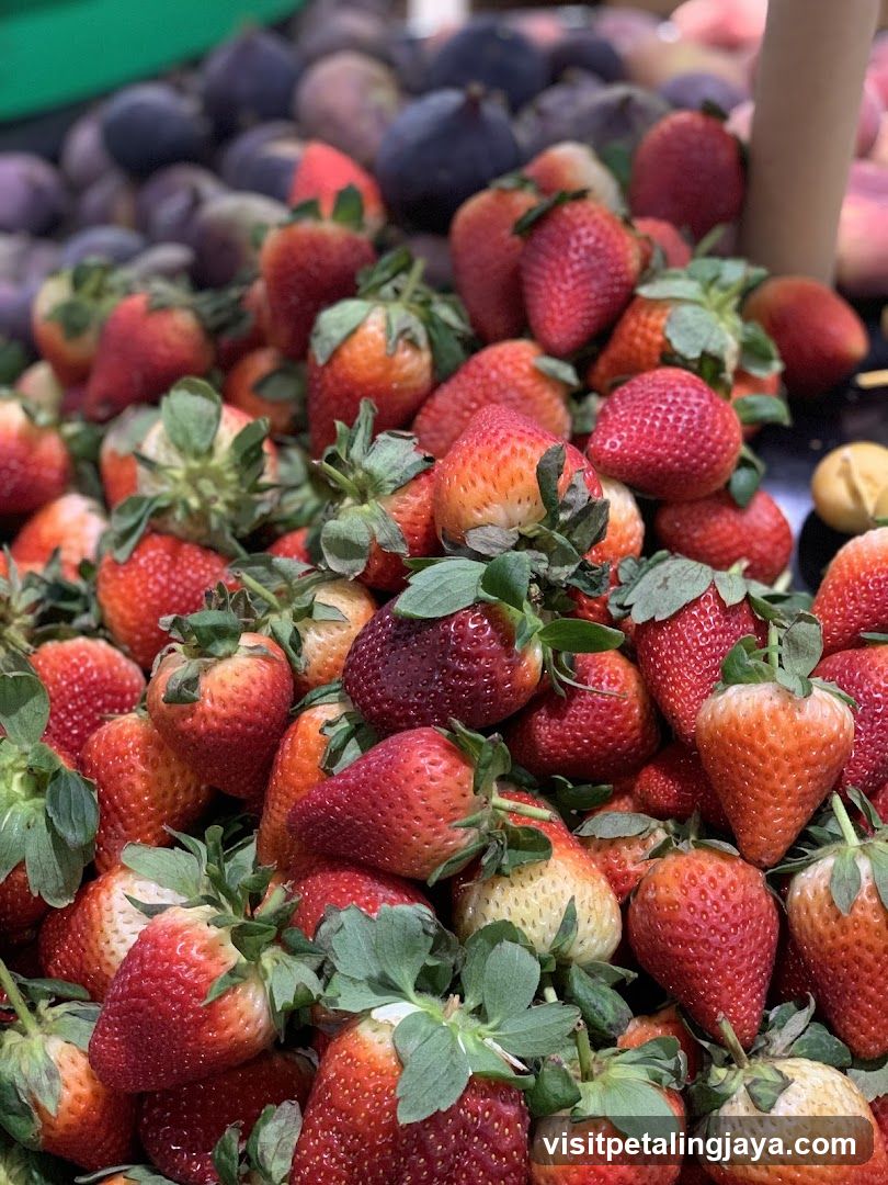 Fresh Strawberries and Plums