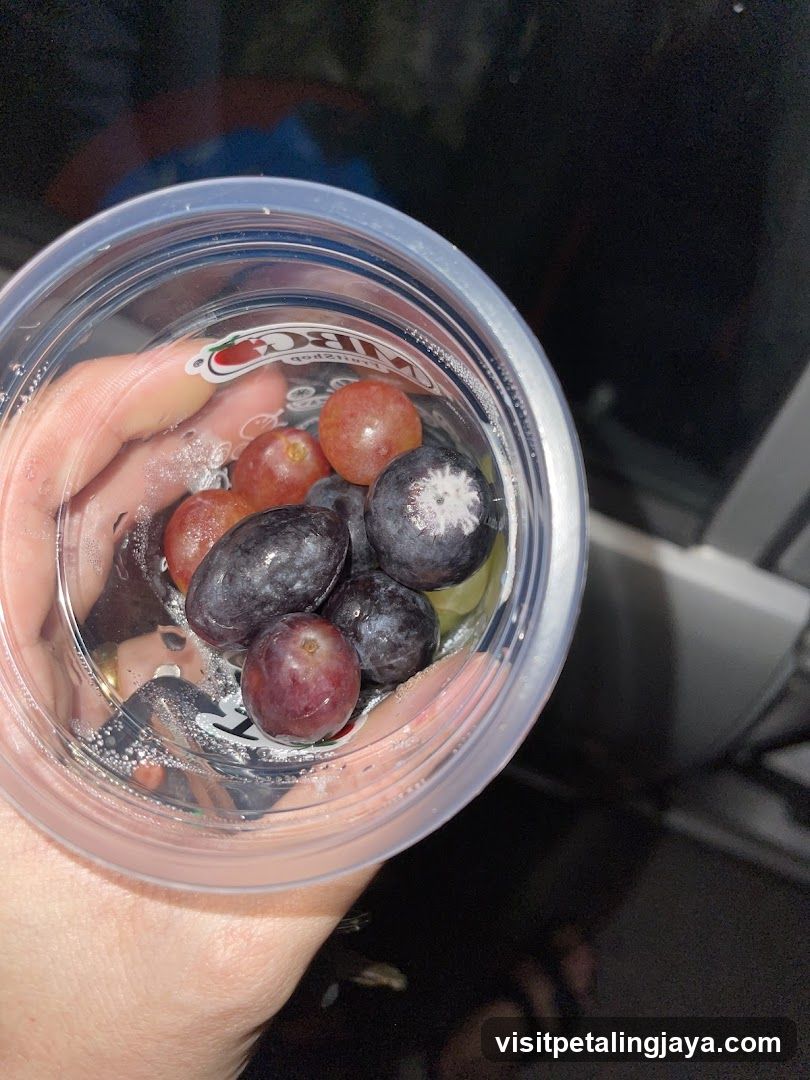 Plastic Cup with Grapes