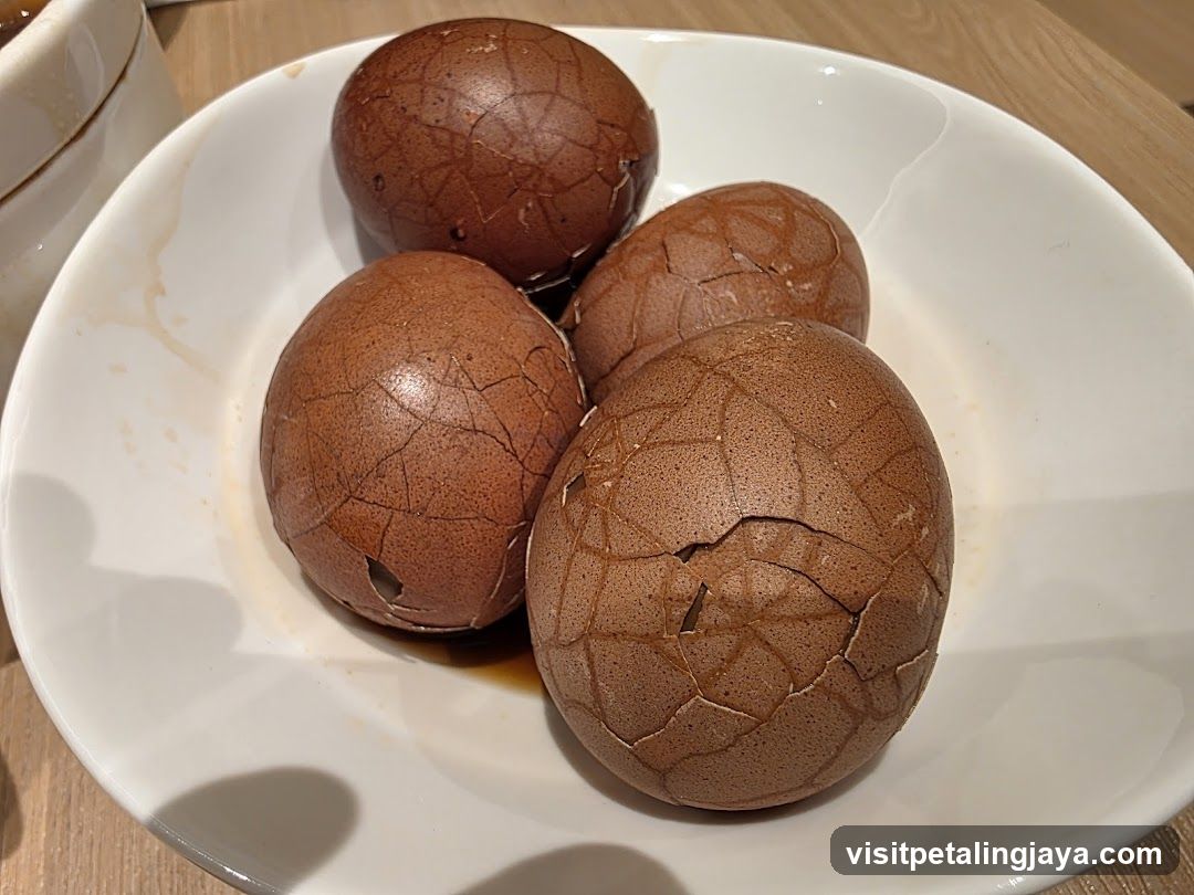 Braised Eggs on a Plate