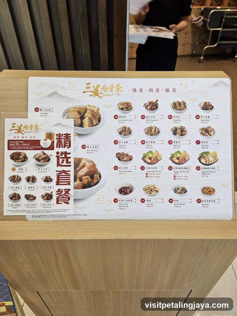 Chiang & Mei Menu Display