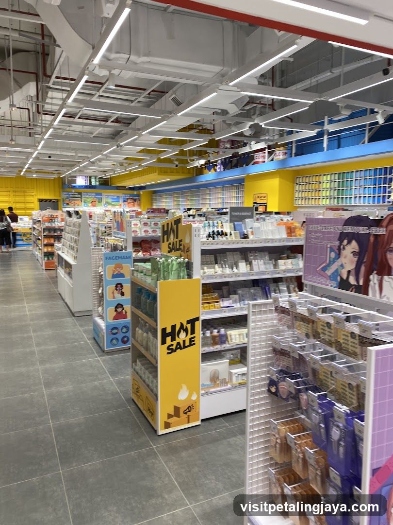 Beauty Store Interior with Hat Sale Display