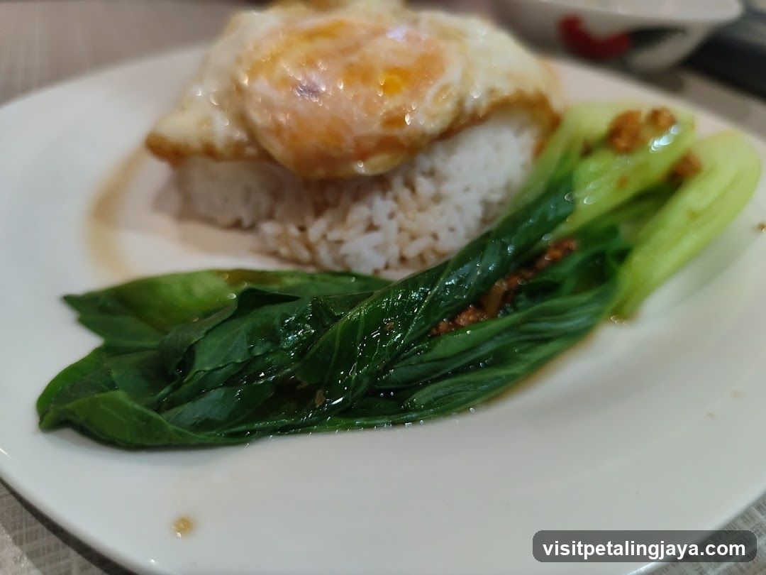 Fried Egg Rice with Bok Choy