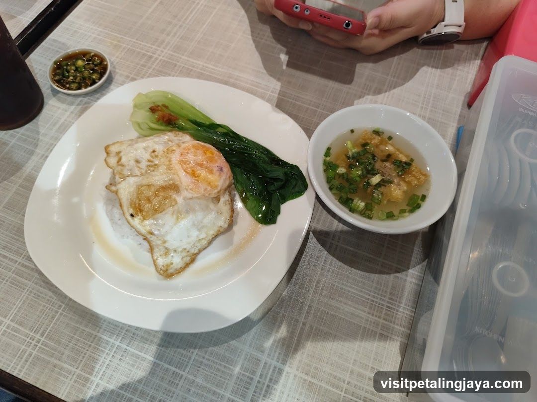Fried Egg and Greens Meal