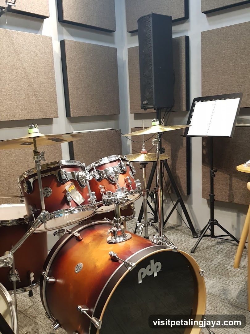 Drum Set in Recording Studio