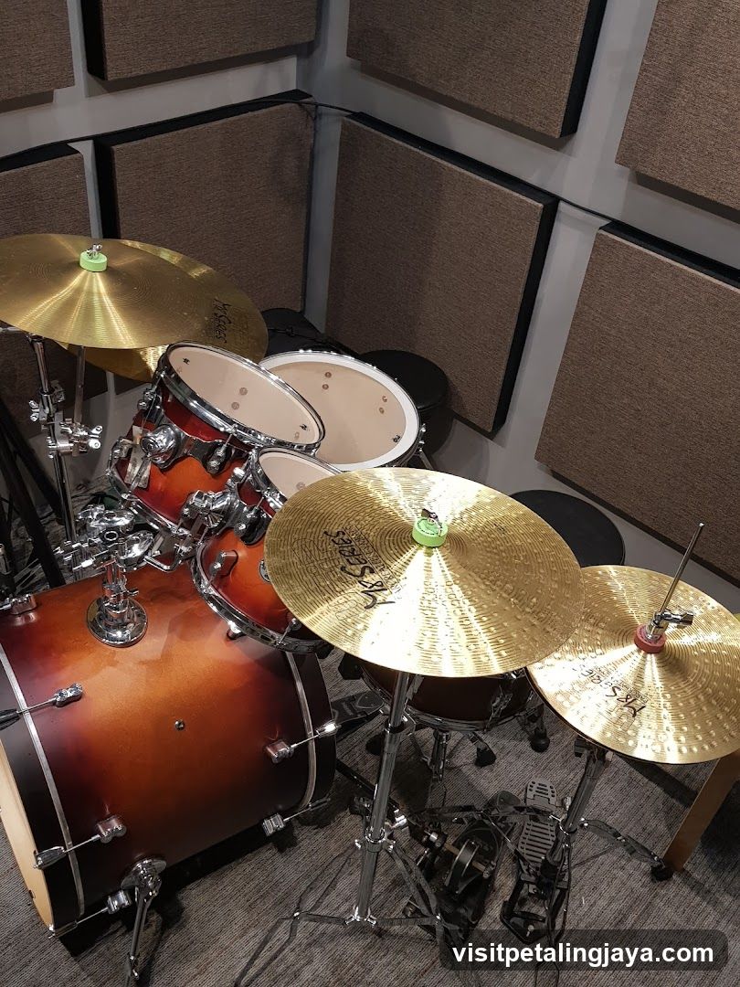 Drum Set in Recording Studio