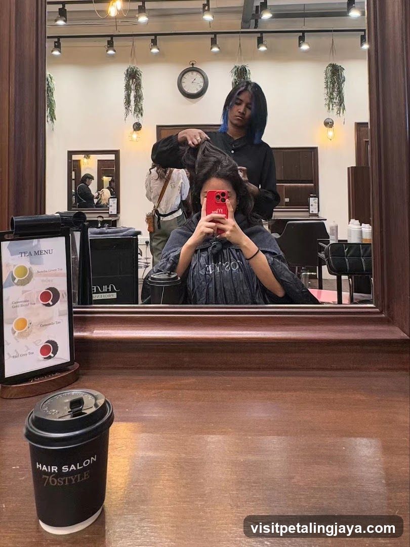 Hair Salon Interior Reflection