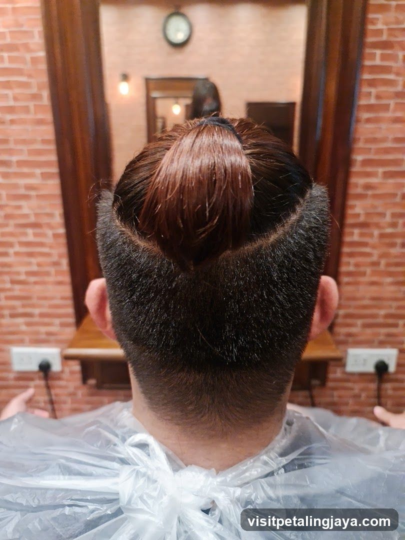Haircut in a barbershop