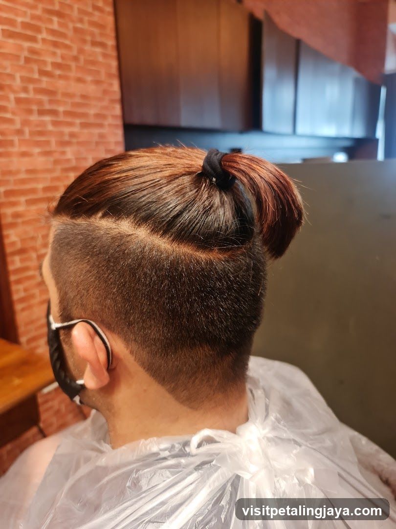 Haircut in salon