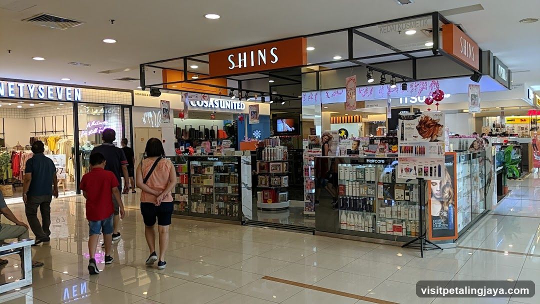 Shopping Mall Interior with Beauty Store