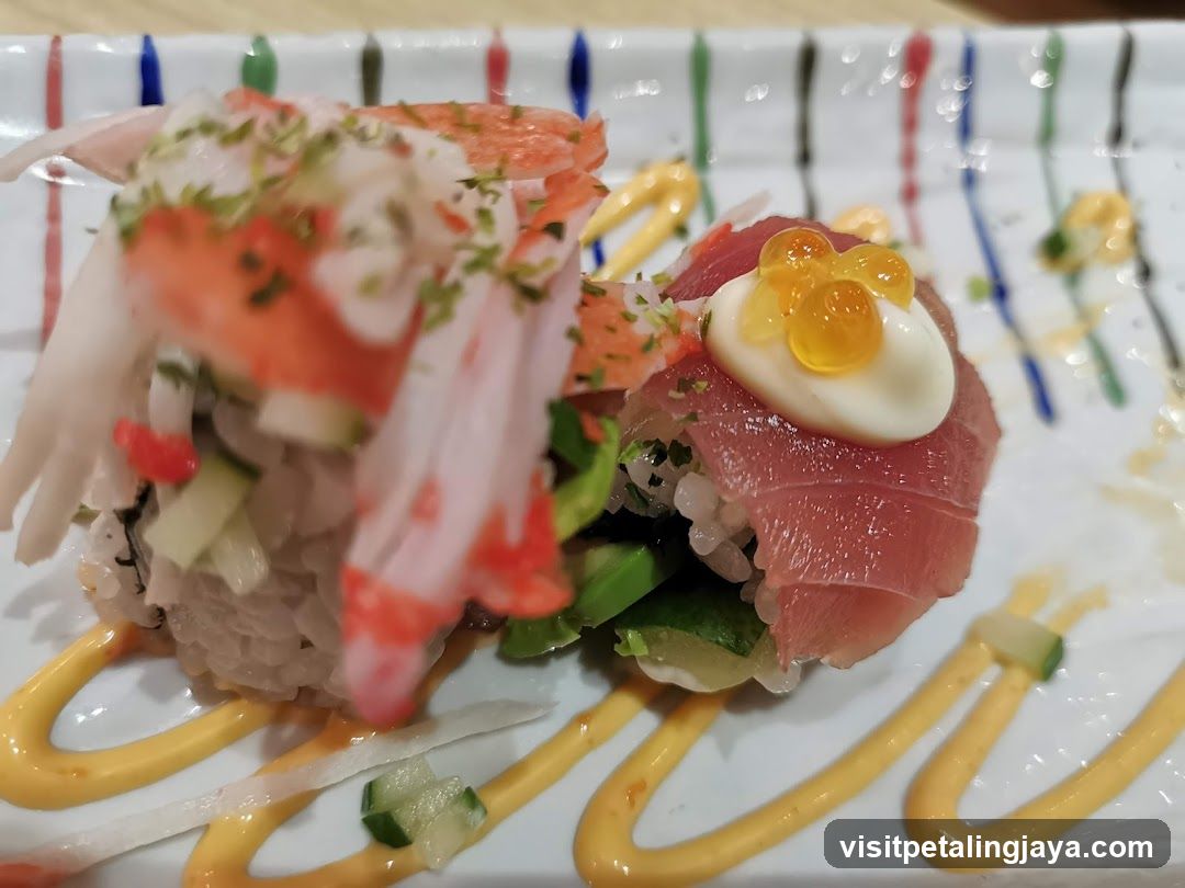 Sushi Platter with Tuna and Crab Sticks