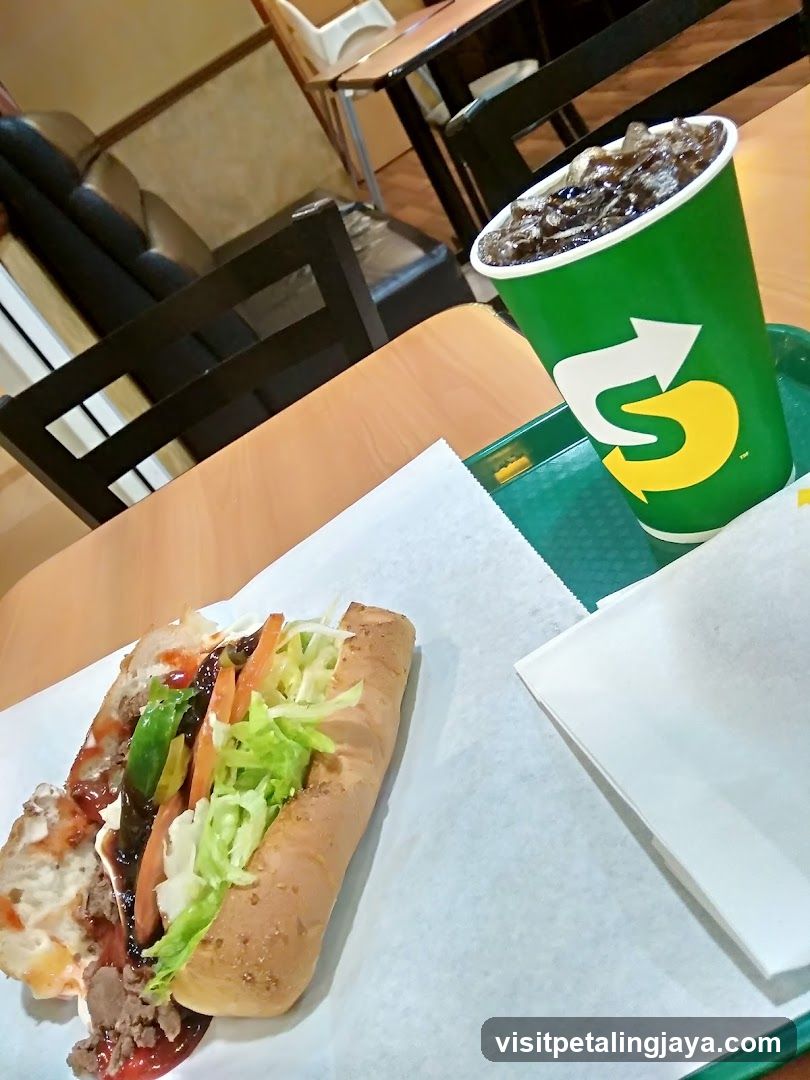 Subway Sandwich and Drink