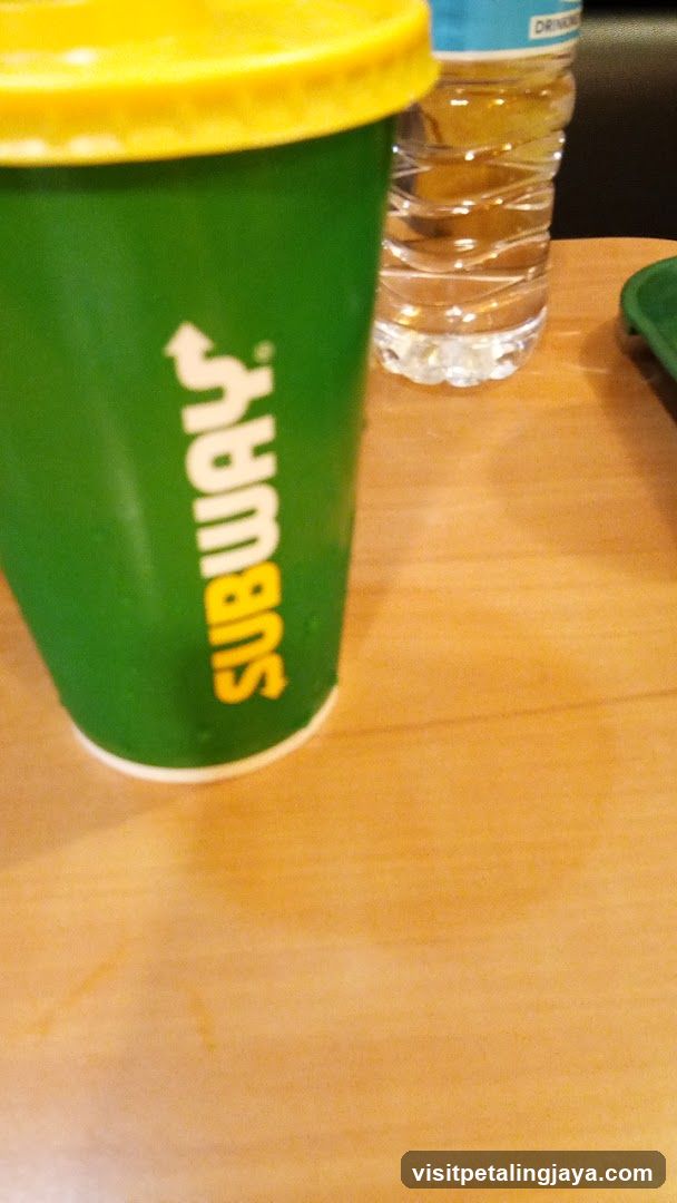 Subway Cup and Water Bottle