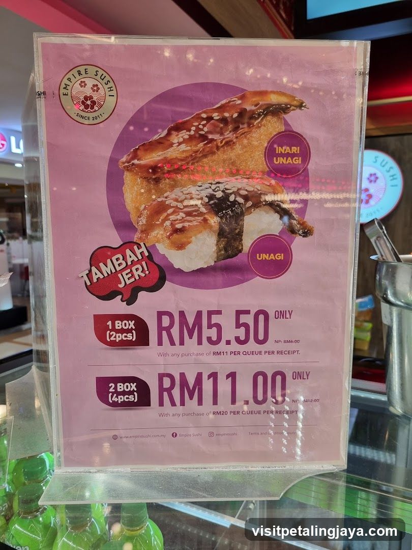 Empire Sushi Promotion Sign