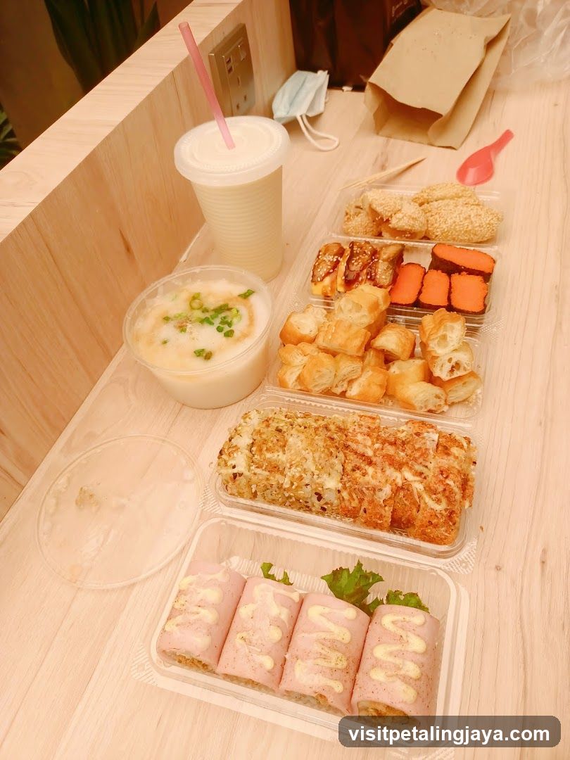 Food spread on table
