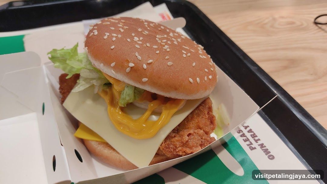 Burger in a tray