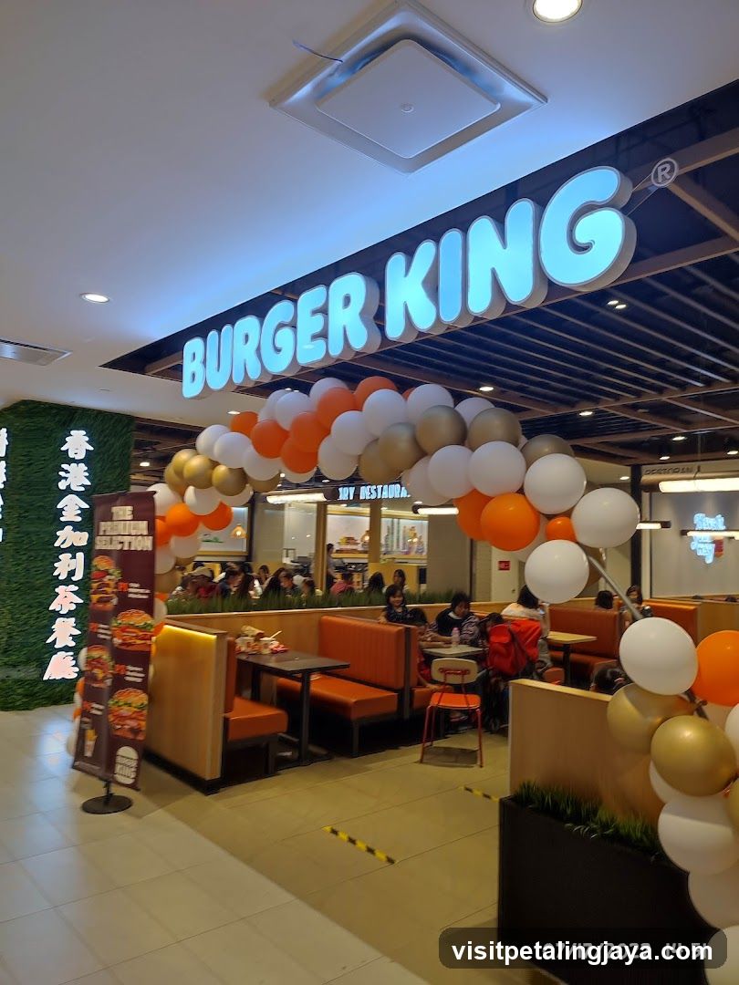 Burger King Interior with Balloon Arch