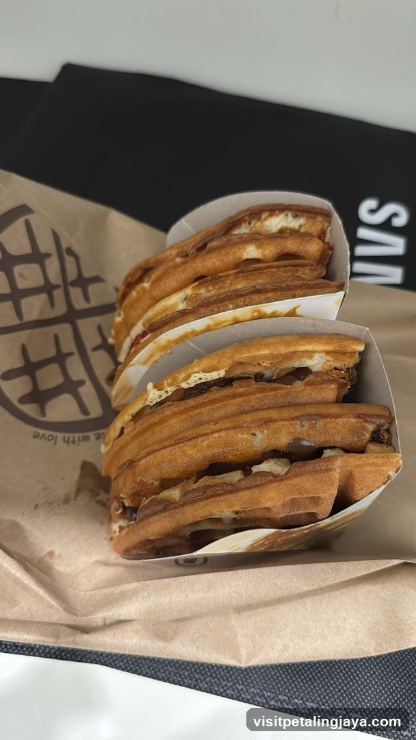 Waffle Sandwiches in Paper Cups