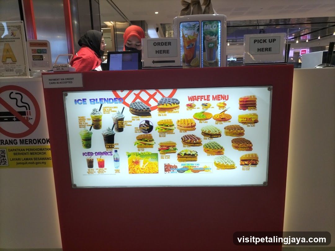 Food Counter with Menu Display