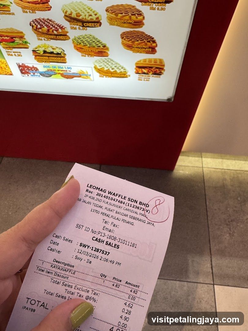 Receipt and Menu Board