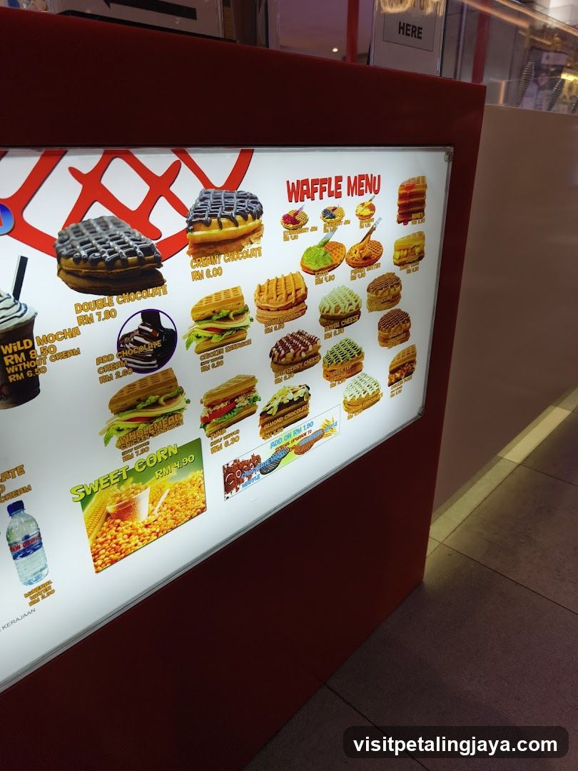 Waffle Menu Display