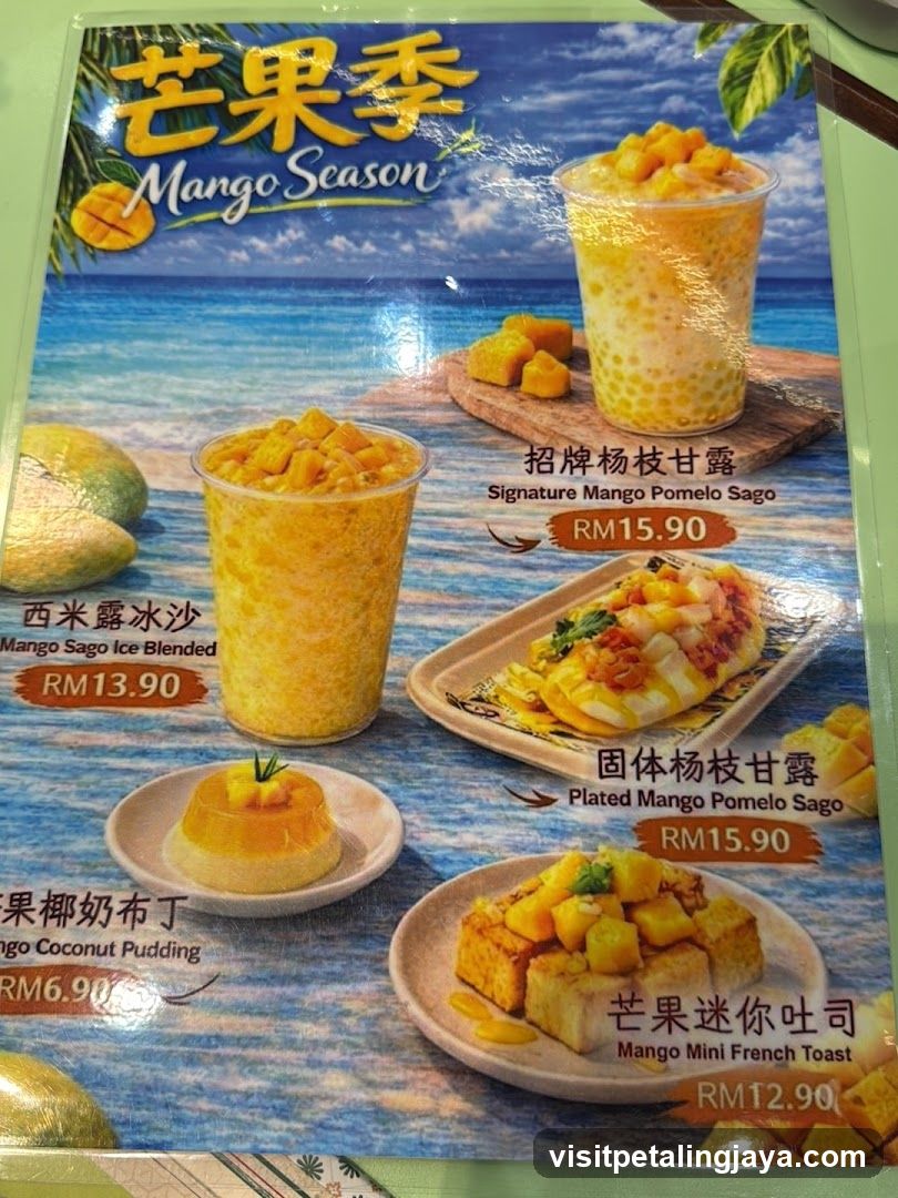 Mango Season Menu