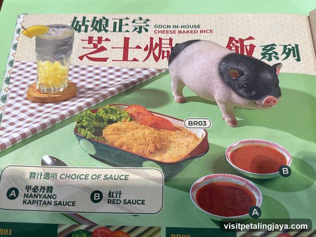 Cheese Baked Rice Menu Page