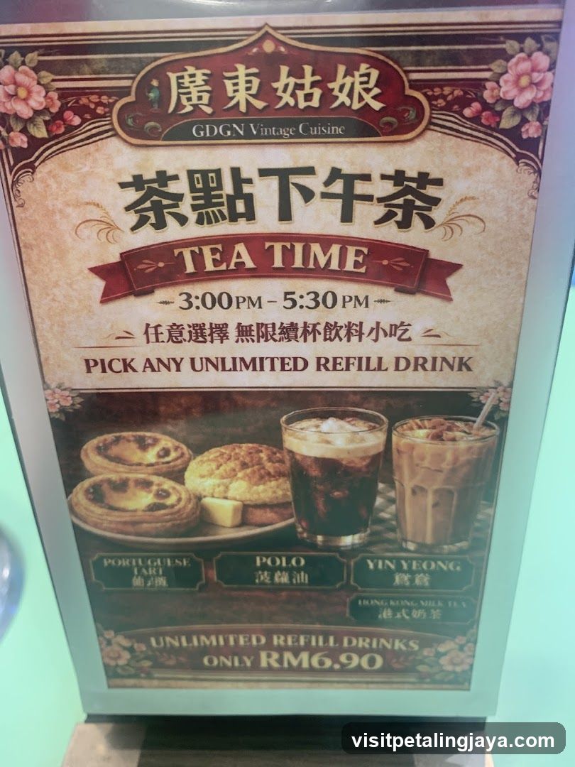 Tea Time Menu Board