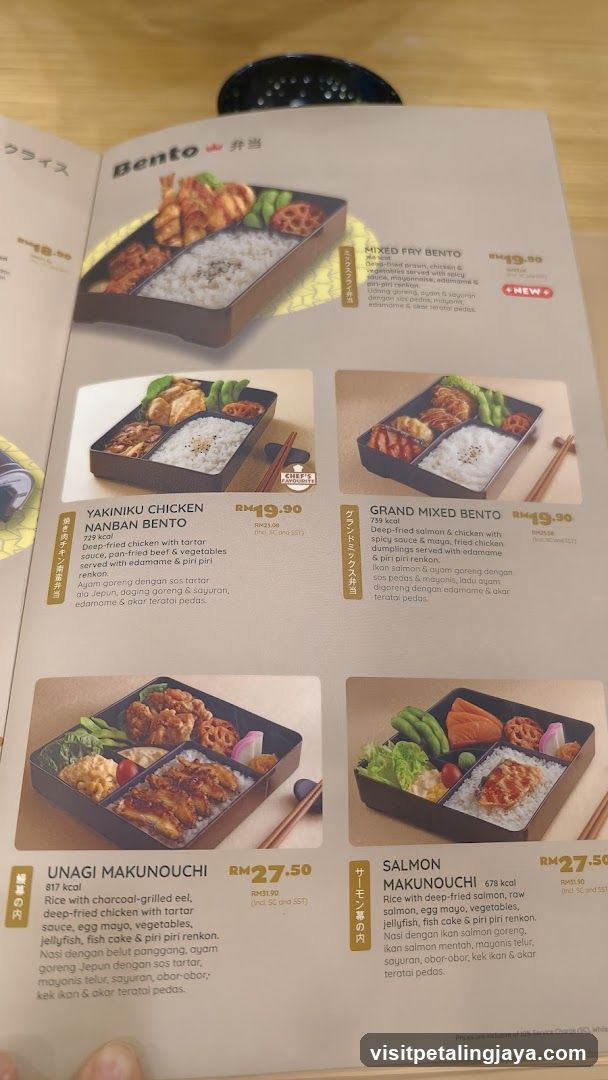 Bento Menu Page