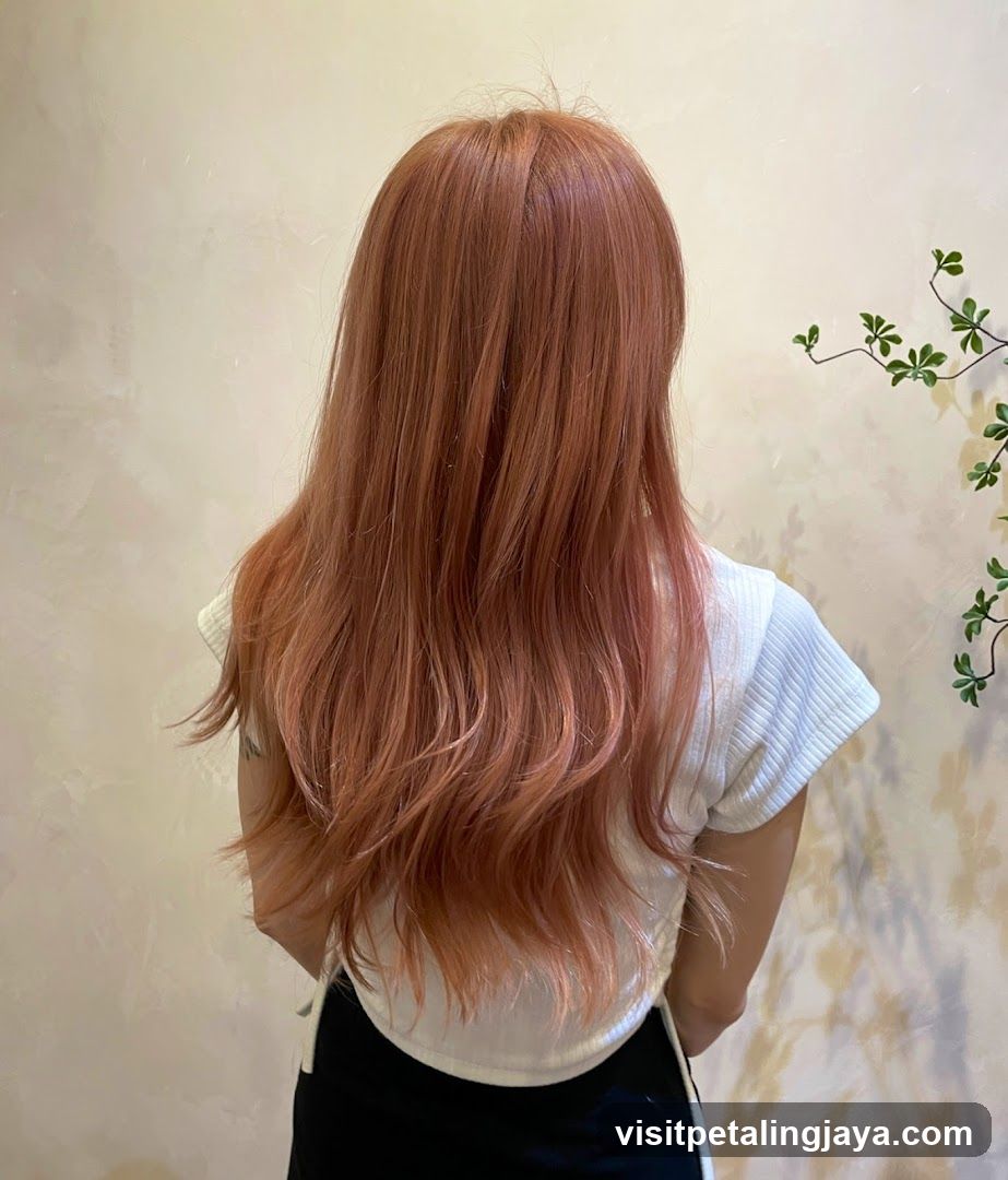 Rusty Pink Hair Back View